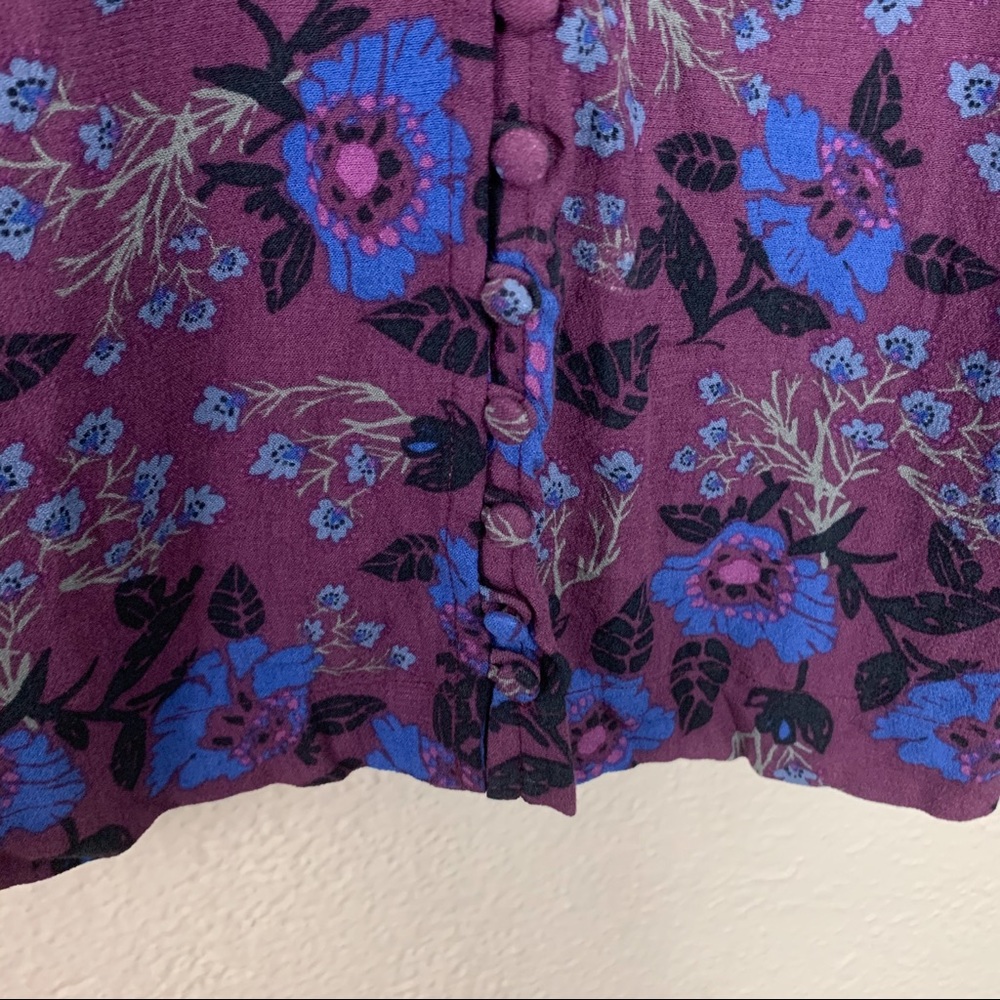 Free People Magic Mystery Floral Tunic Bell Sleeve - Picture 4 of 8